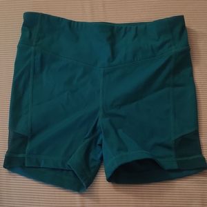 Teal Fila Legging Shorts 4inch
